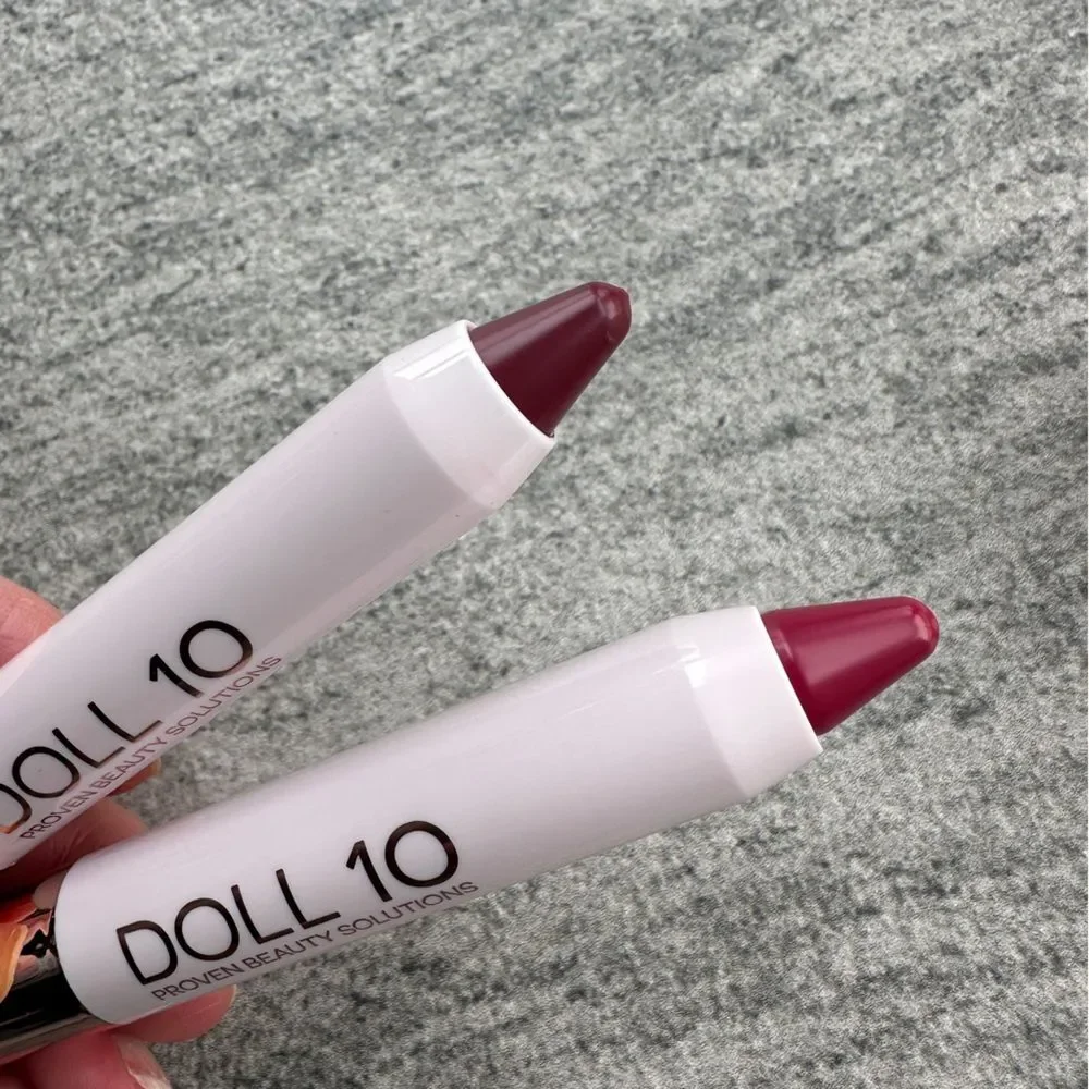 2-pc Doll 10 Lip Crayon Gloss Balm 